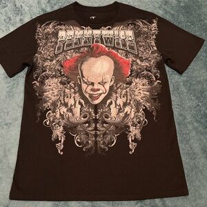 Pennywise IT T-Shirt Black Size Large Chapter 2 Time To Float IT Movie Shirt Men
